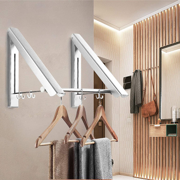 Rebrilliant 12.21'' Wall Mounted Clothes Rack Wayfair